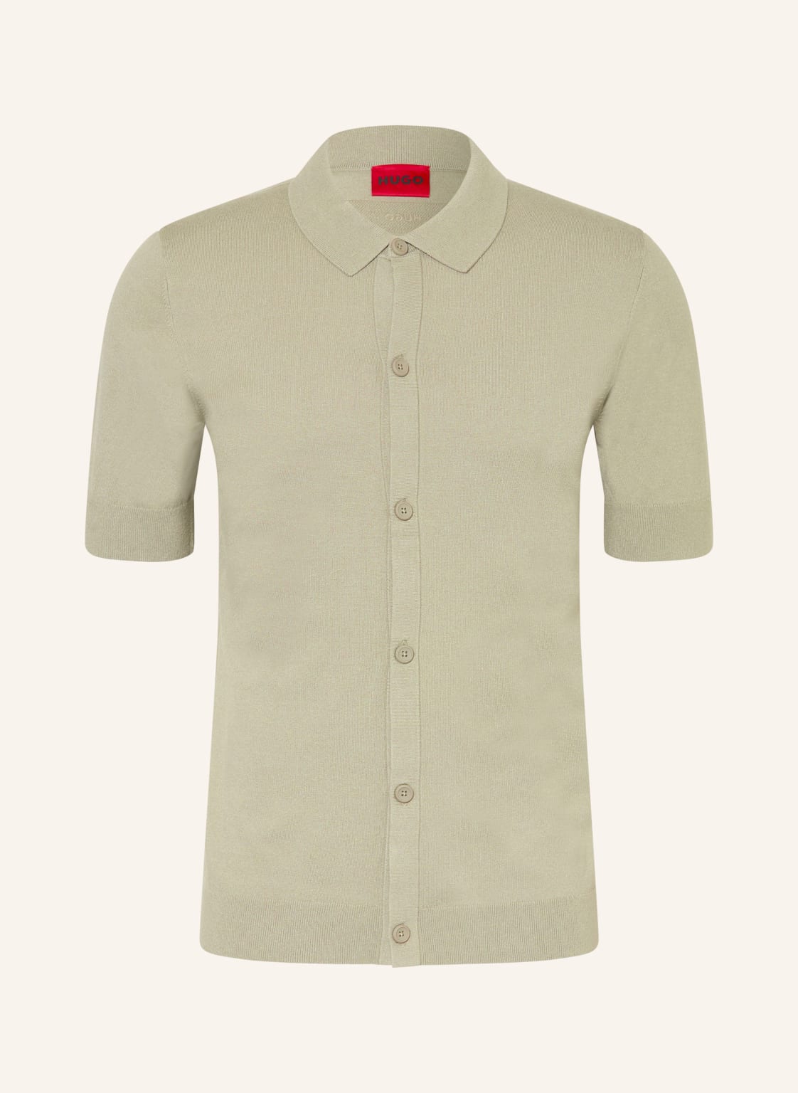 Hugo Bluzka Z Dzianiny San Paco Extra Slim Fit gruen