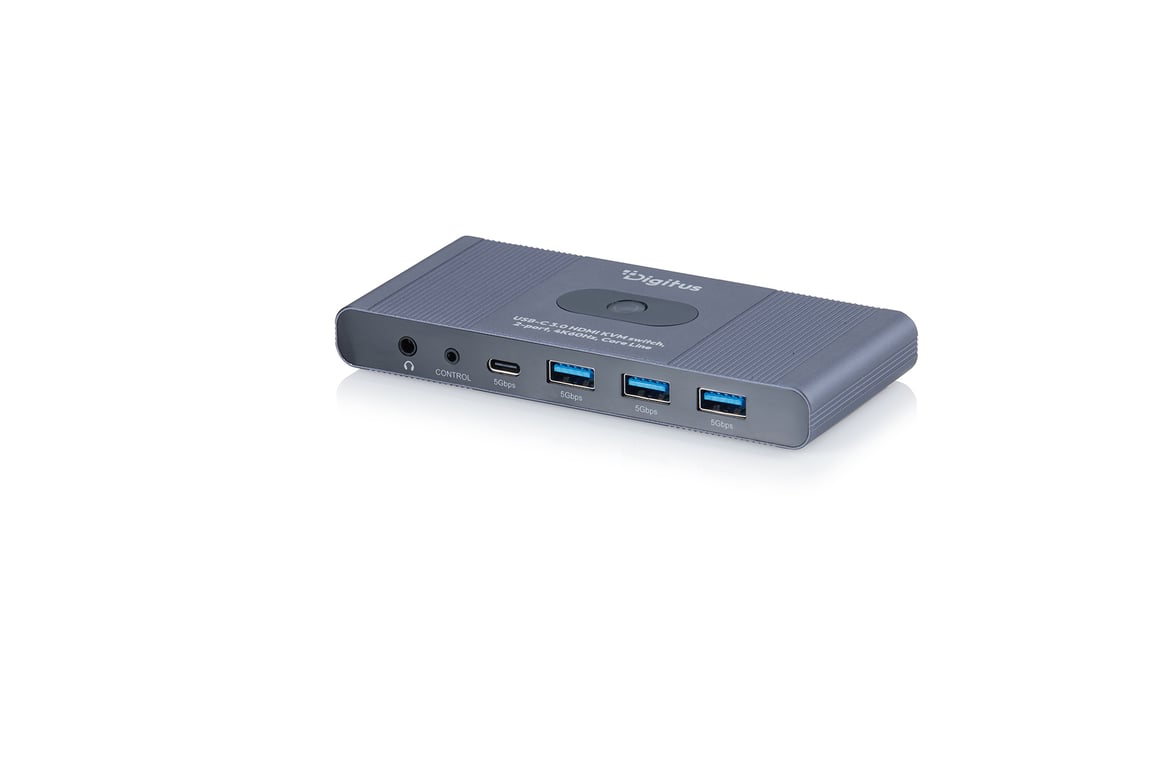 Digitus Przełącznik KVM USB-C 3.0 HDMI, 2-portowy, 4K60Hz, Core Line DS-12855