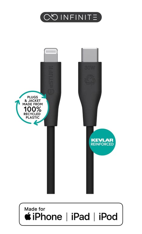 eSTUFF ES602180-BULK kabel Lightning 1 m Czarny