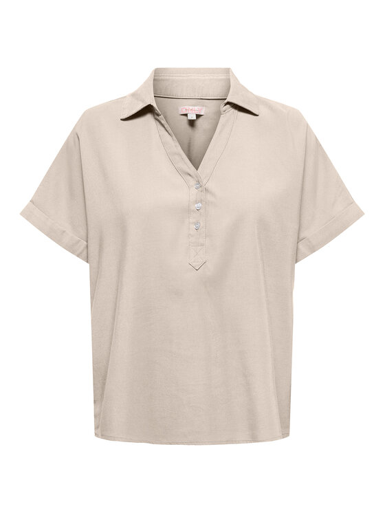 ONLY Polo Aris 15364279 Beżowy Loose Fit