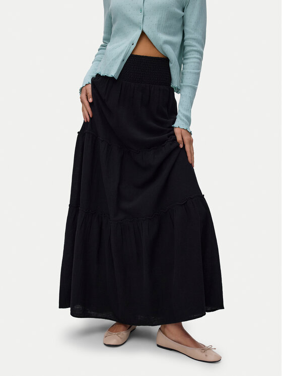 Vero Moda Spódnica maxi Keeley 10316487 Czarny Regular Fit