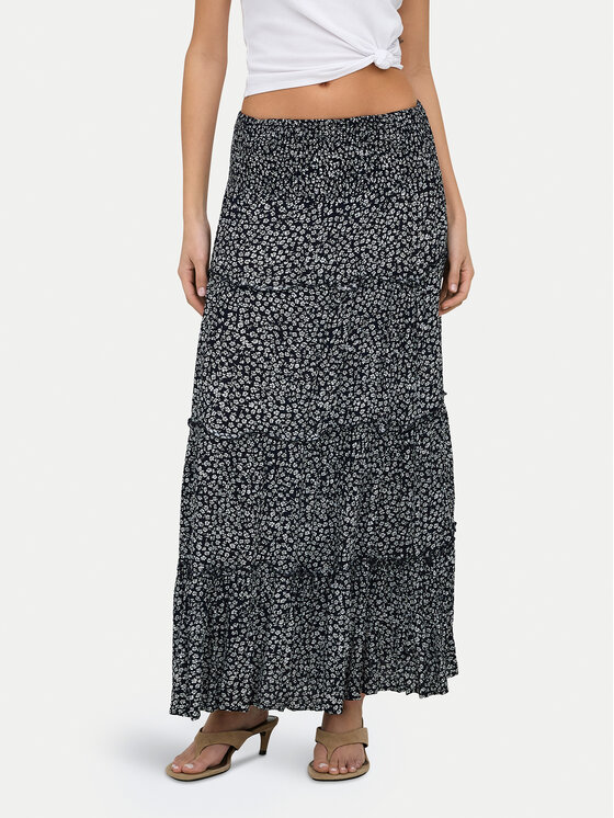 ONLY Spódnica maxi Fernanda 15375238 Granatowy Regular Fit