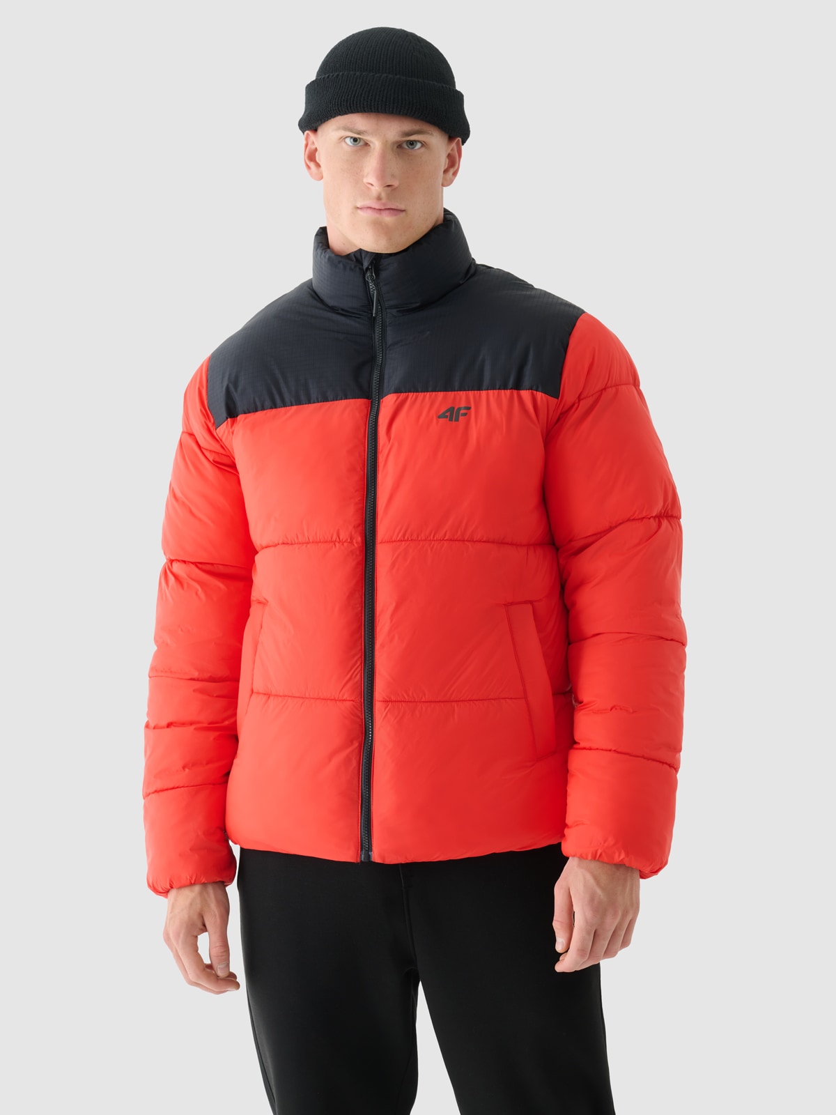 4F Kurtka puchowa z syntetycznym wypełnieniem męska - czerwona XL