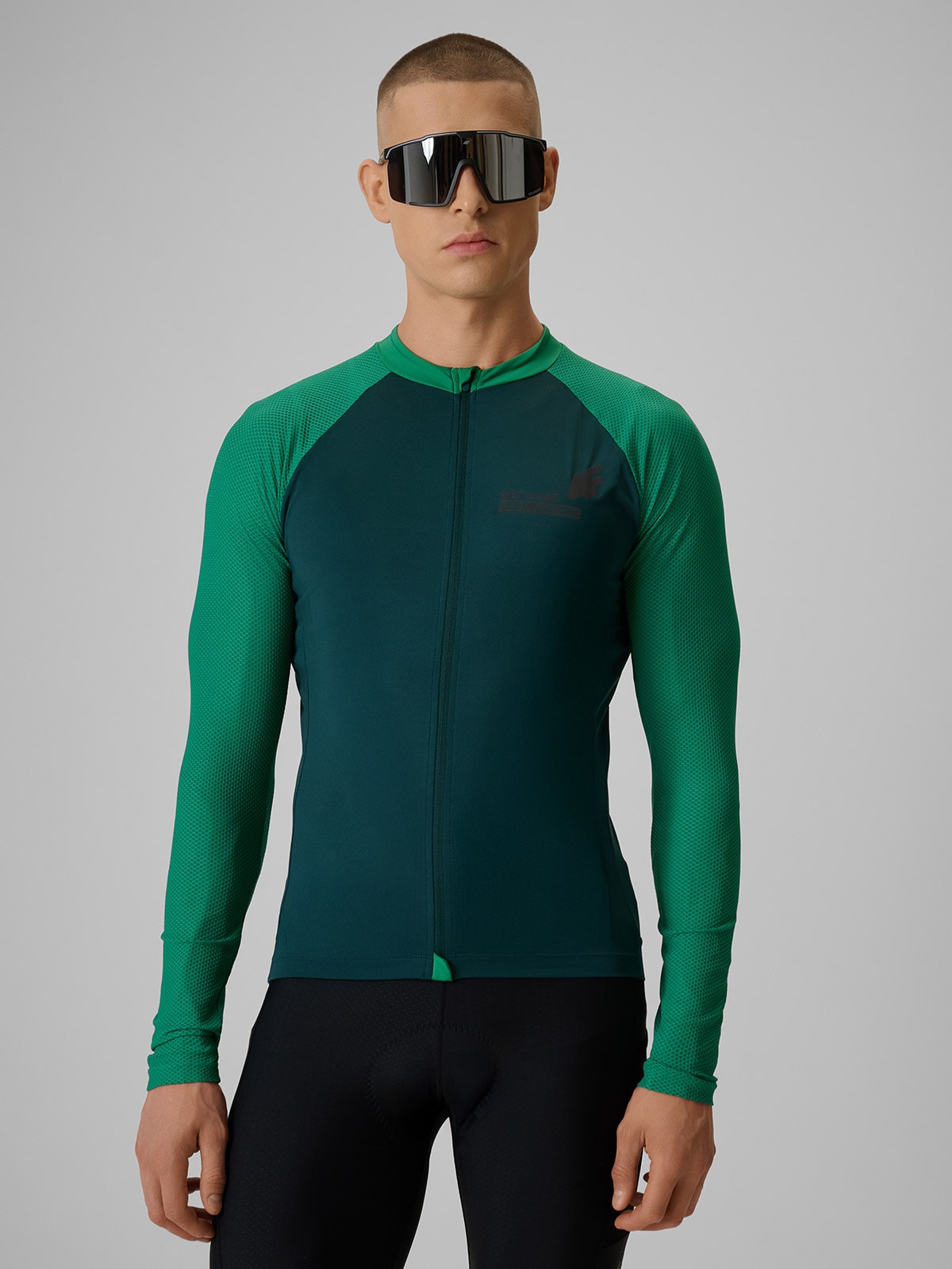 4F Longsleeve kolarski męski - zielony XXL