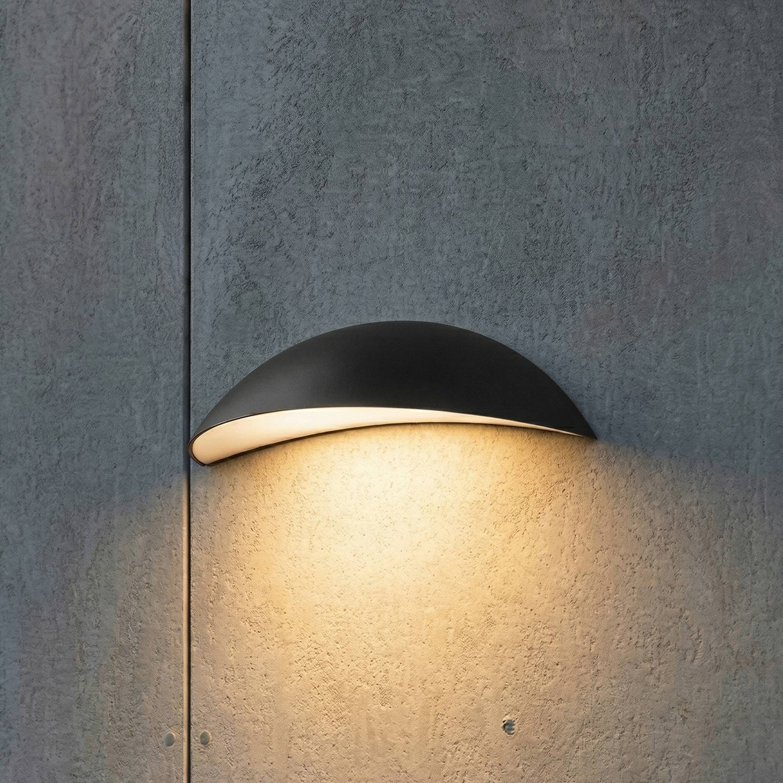 Kinkiet zewnętrzny LED Zerino Lindby, czarny, aluminium, nowoczesny
