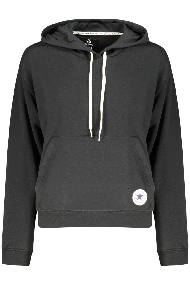 Bluza z kapturem Converse damska zapinana na zamek, czarna