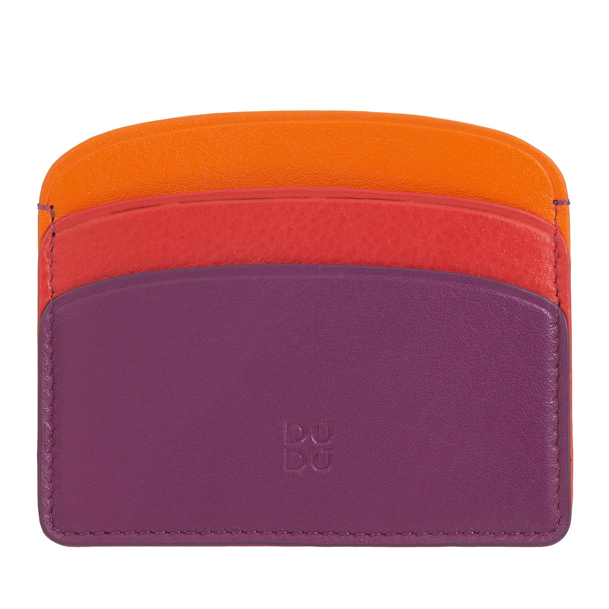 DuDu małe etui na karty dokumenty skóra naturalna Slim Wallet