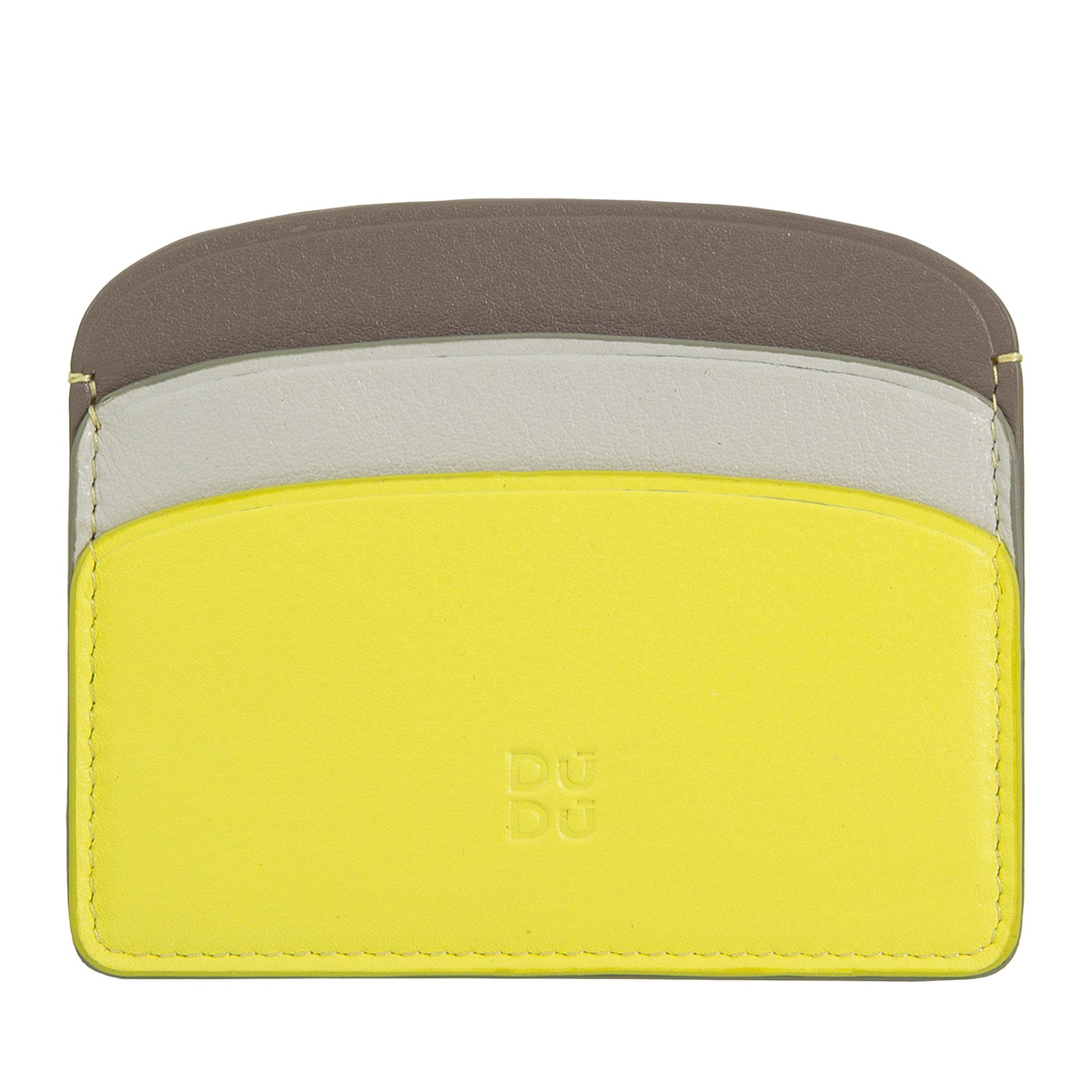 DuDu małe etui na karty dokumenty skóra naturalna Slim Wallet