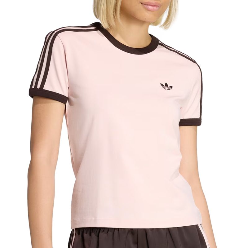 Koszulka damska adidas Originals 3-Stripes Slim KC9016 - różowa