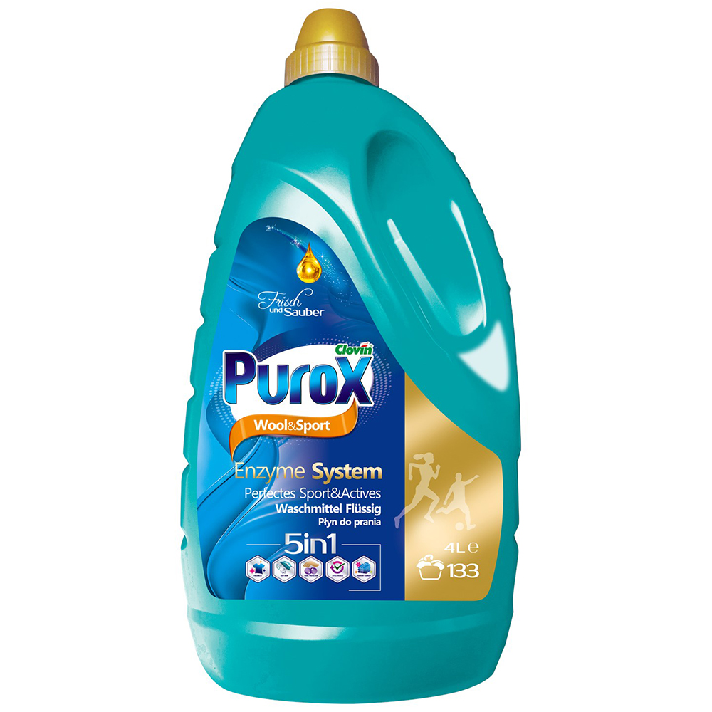 Purox Wool & Sport, specjalistyczny płyn do prania, 4 l