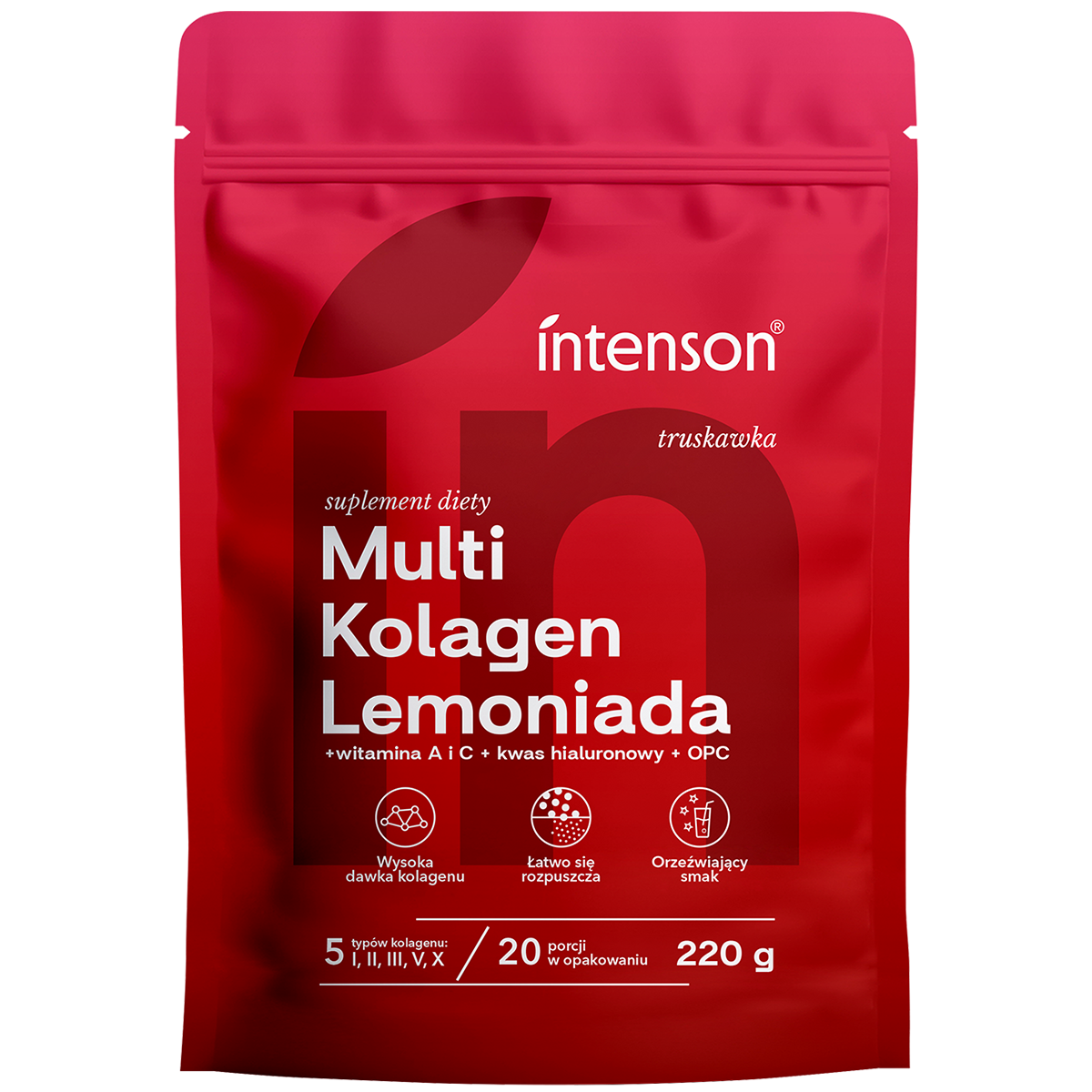 Intenson Green Formula, Truskawka, 300 g