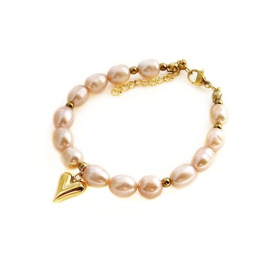 Bransoletka różowe perły, prezent dla kobiety