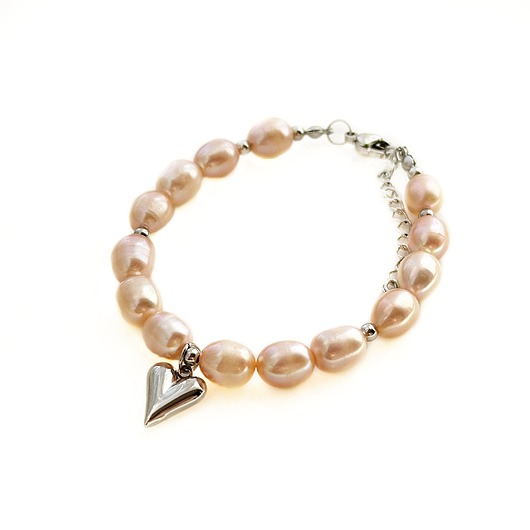 Bransoletka różowe perły, prezent dla kobiety