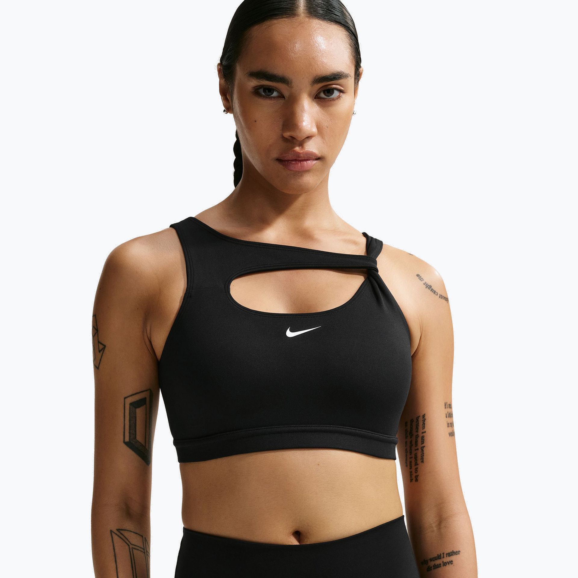 Biustonosz treningowy Nike One Medium Support black/white WYSYŁKA W 24H 30 DNI NA ZWROT