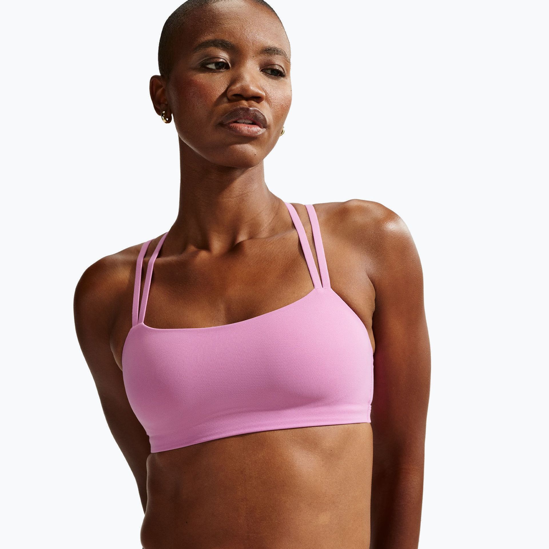 Biustonosz treningowy Nike Zenvy Strappy Light-Support light magenta/white WYSYŁKA W 24H 30 DNI NA ZWROT
