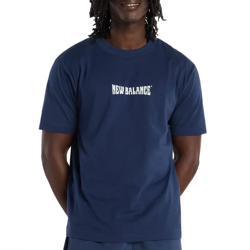 Koszulka męska New Balance MT61B2STNNY - granatowa