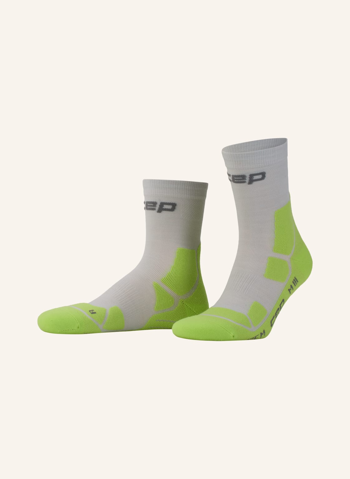 Cep Skarpety Trekkingowe Hiking Mid Cushion Compression – Mid Cut Z Wełną Merynosową grau