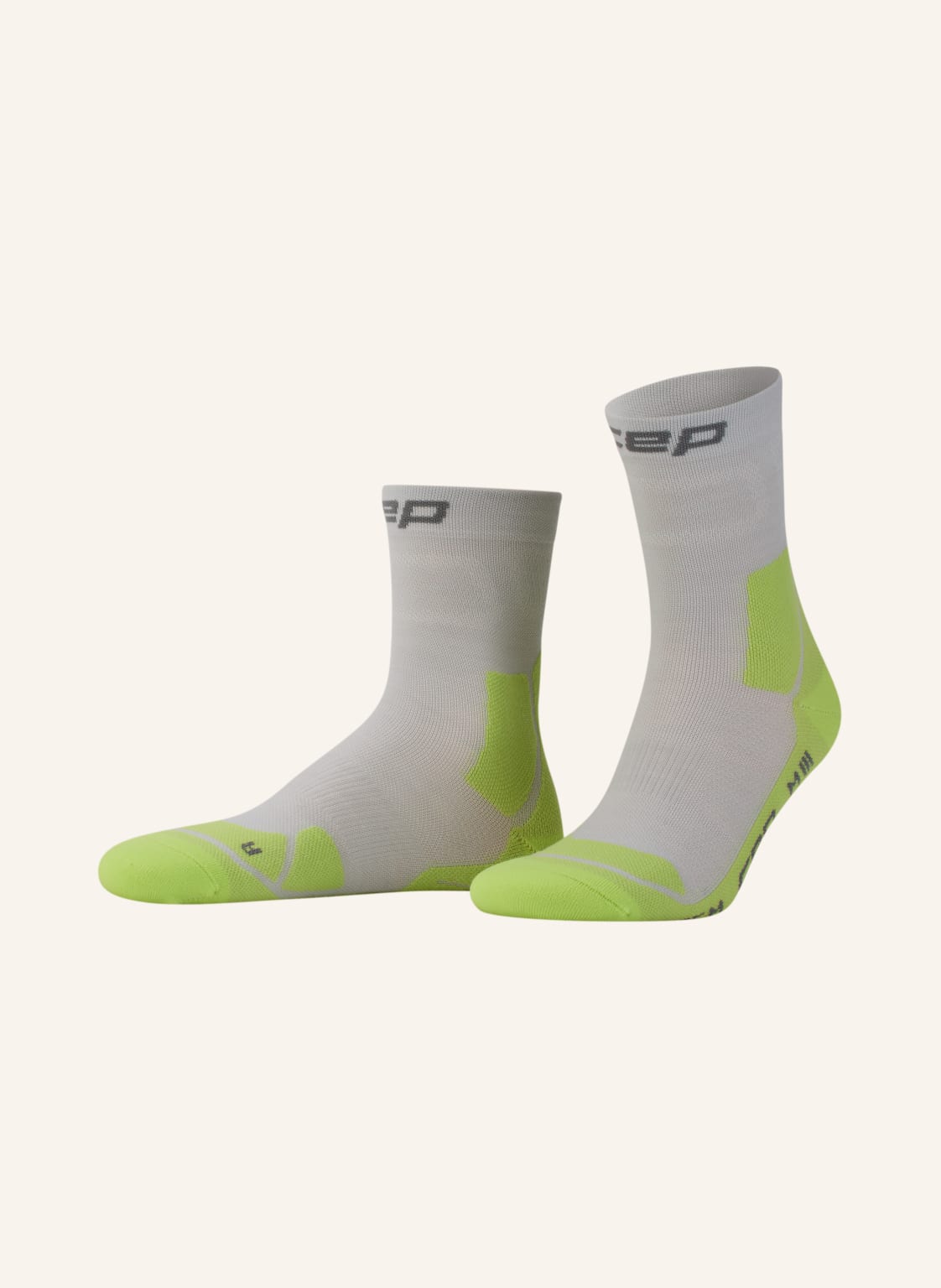Cep Skarpety Trekkingowe Light Cushion Compression – Mid Cut Z Wełną Merynosową grau