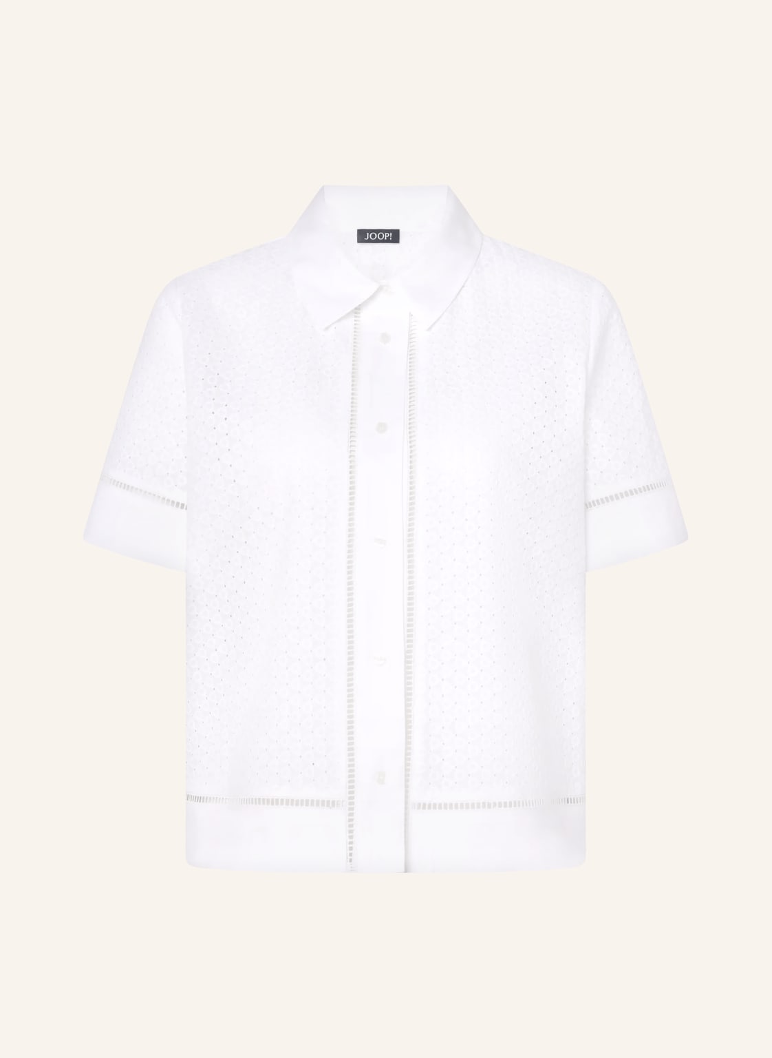 Joop! Bluzka Z Koronki Ażurowanej weiss