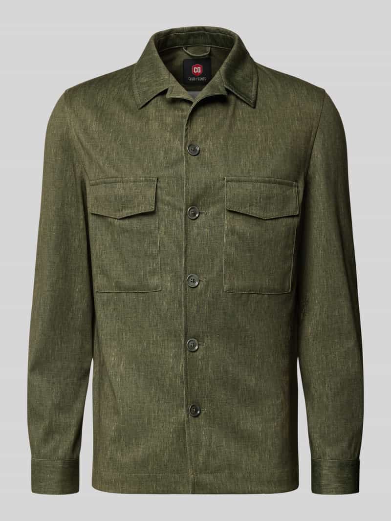 Kurtka koszulowa o kroju slim fit z kieszeniami na piersi model 'Constantin'