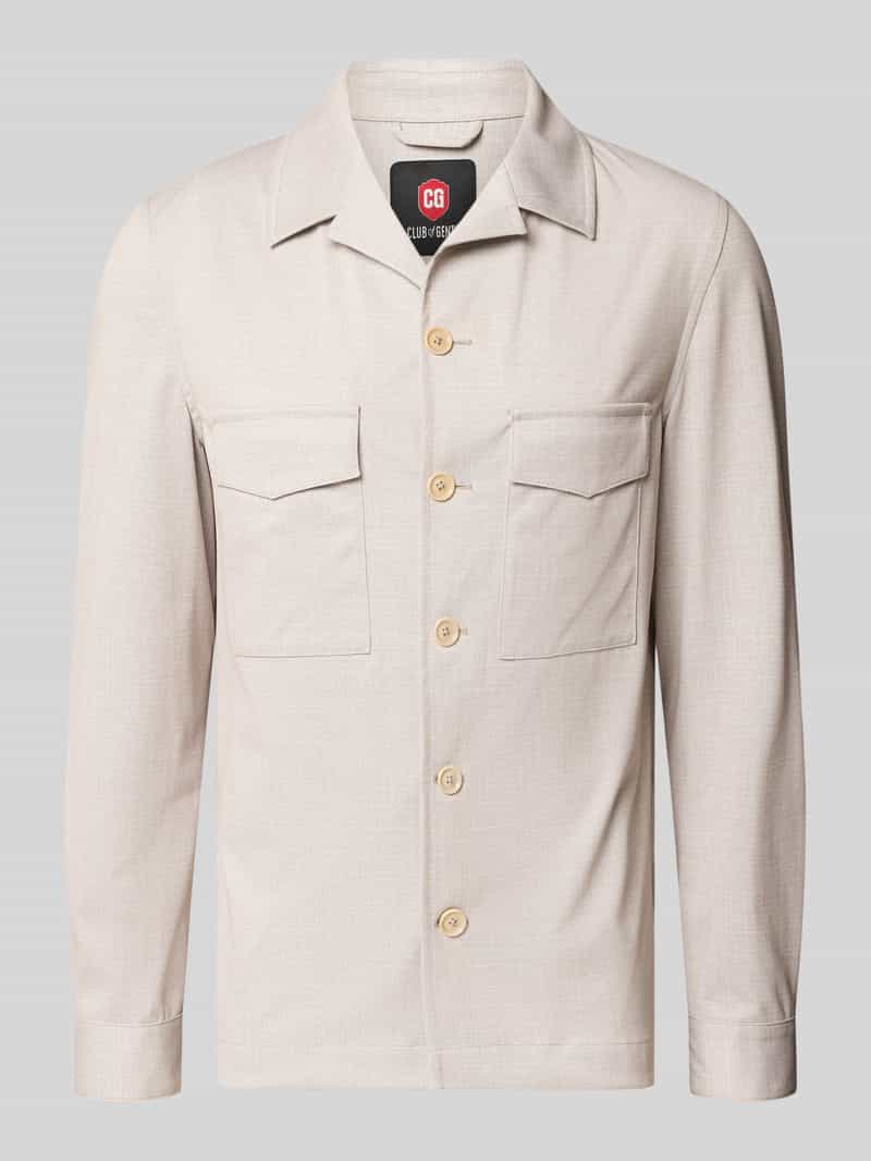 Kurtka koszulowa o kroju slim fit z kieszeniami na piersi model 'Constantin'