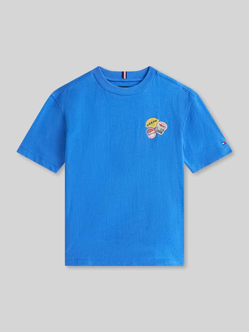 męski t-shirt o kroju regular fit z czystej bawełny