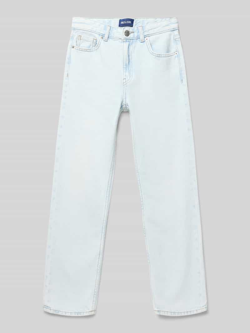 Jeansy o kroju straight fit z czystej bawełny model 'JEDGE'