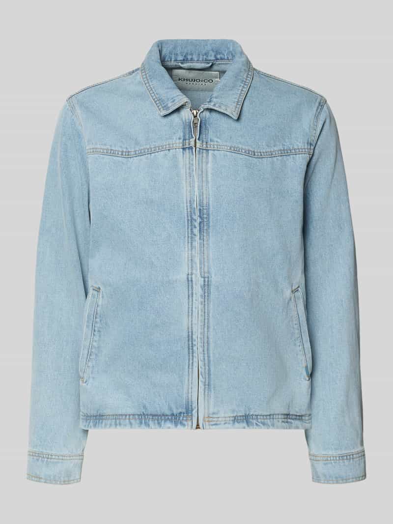 kurtka jeansowa z zamkiem błyskawicznym model 'REILLY'