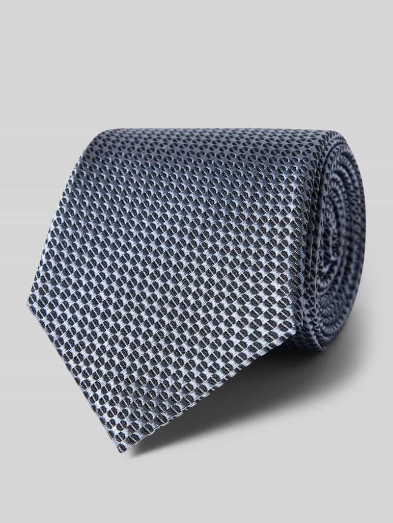 Krawat z jedwabiu z fakturowanym wzorem (7,5 cm)
