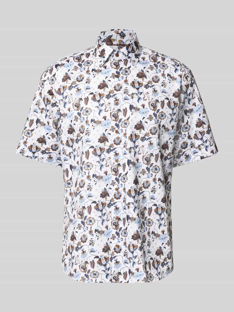 Koszula biznesowa Comfort Fit z bawełny z kołnierzykiem typu kent