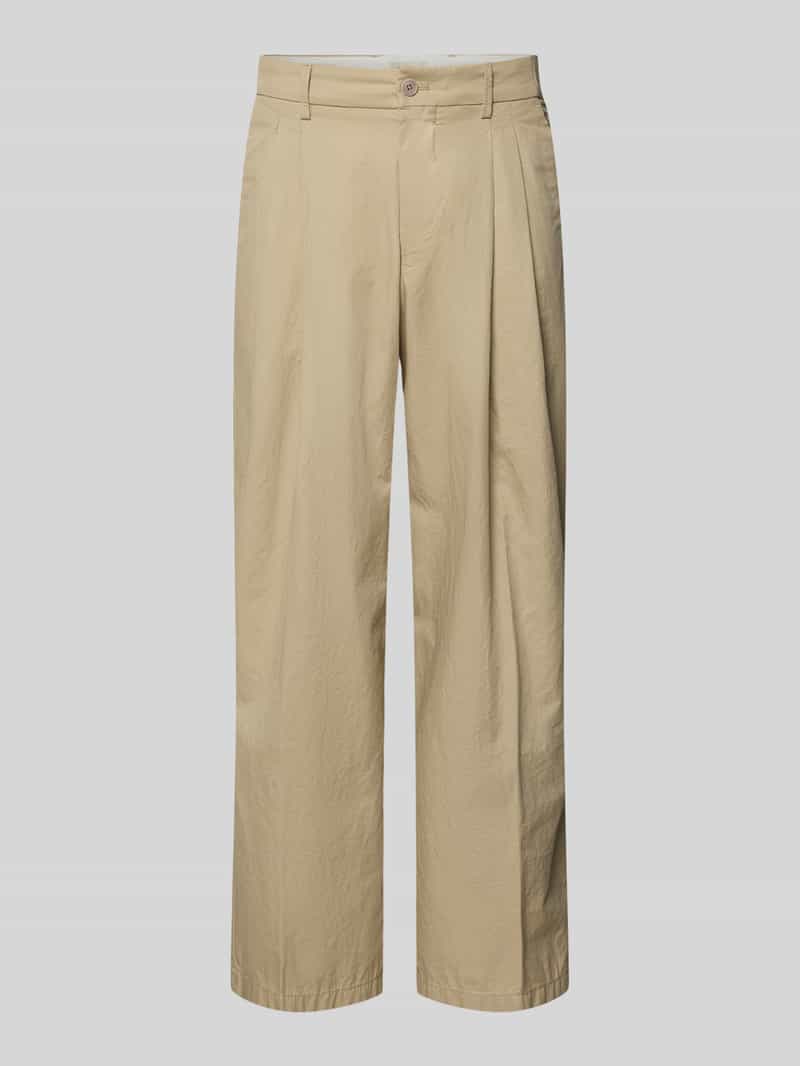 Spodnie materiałowe z zaszewkami i wpuszczanymi kieszeniami model 'LEEK'