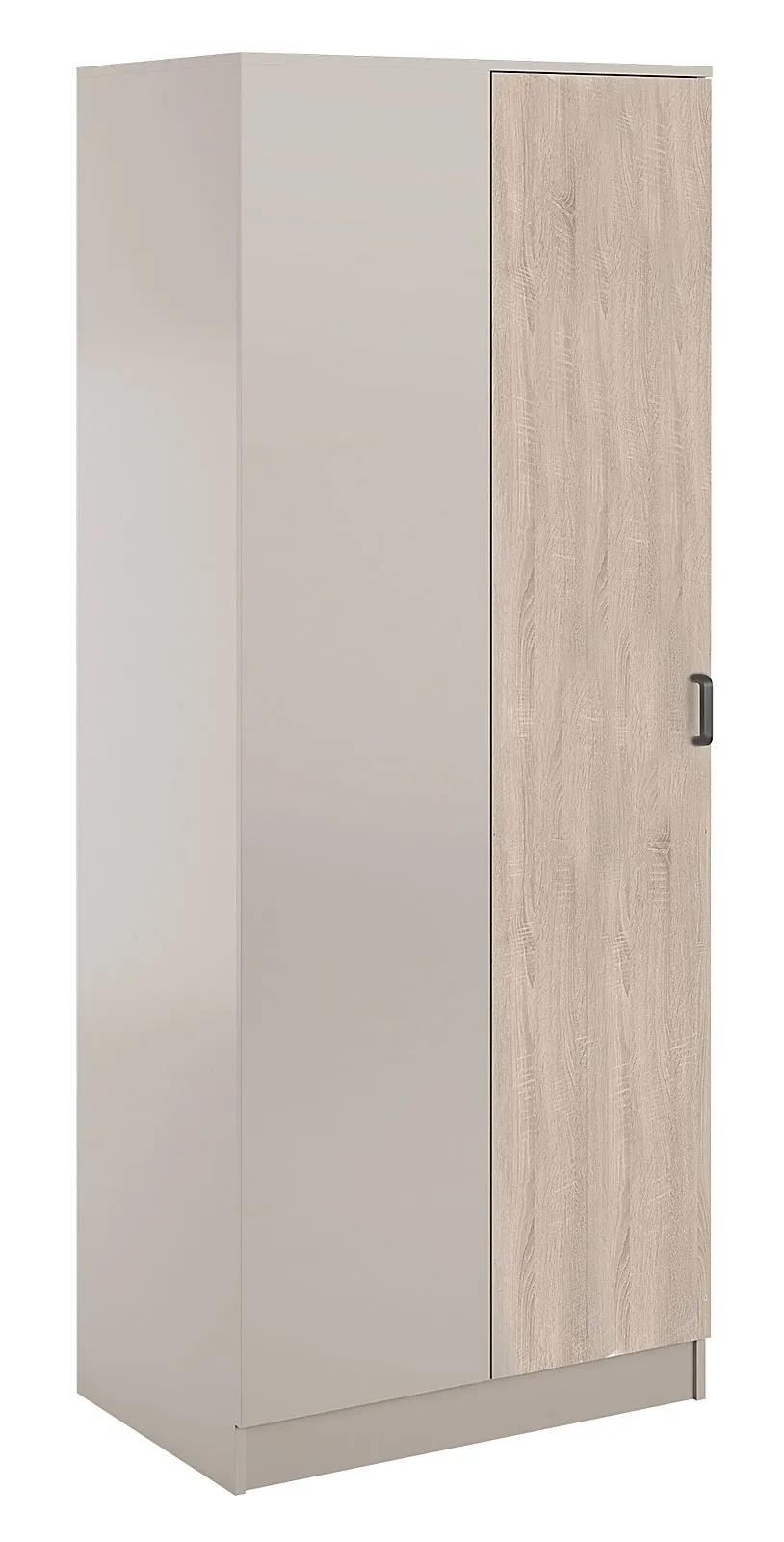 Narożna szafa uchylna w kolorze kaszmir + dąb sonoma B5-K05