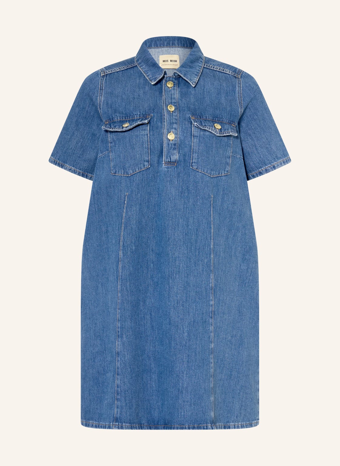 Mos Mosh Sukienka Jeansowa Mmbiba blau