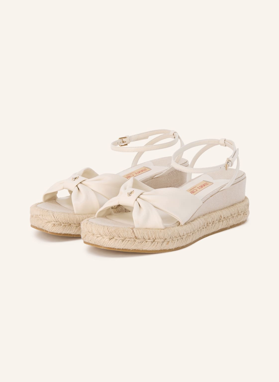 Jimmy Choo Klinowe Obcasy Aella beige