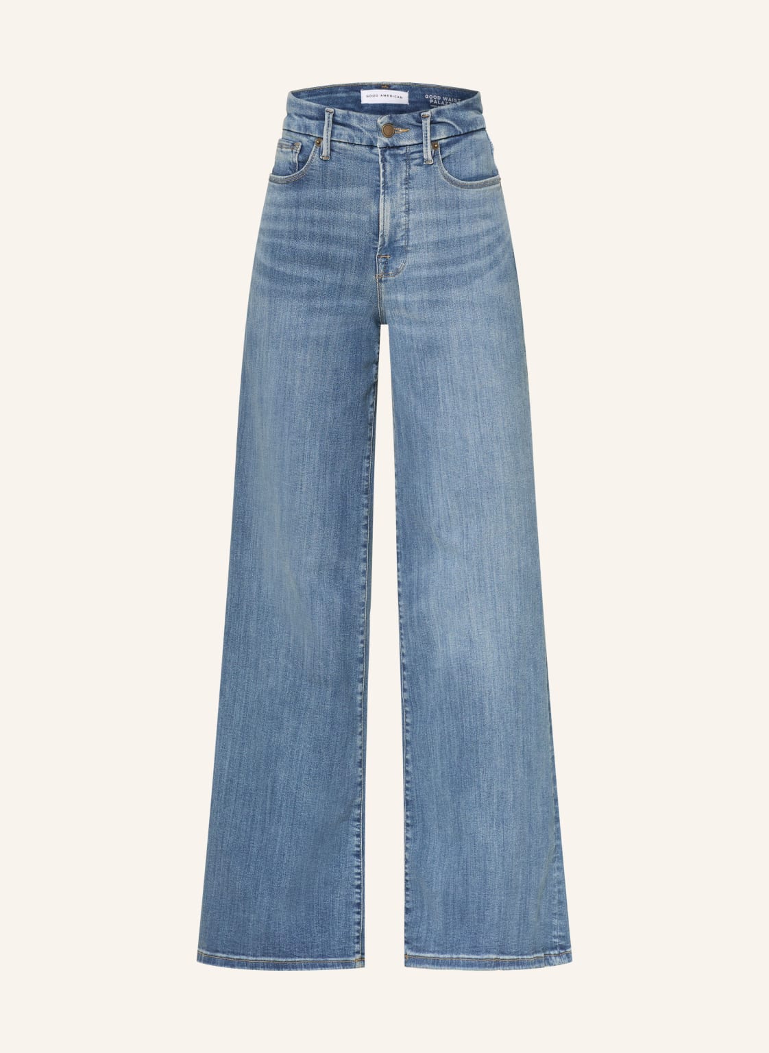Good American Dżinsy Z Szerokimi Nogawkami Good Waist Palazzo blau