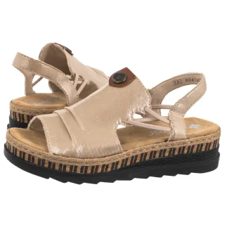 Sandały Beżowe V7972-60 Beige (RI365-a) Rieker