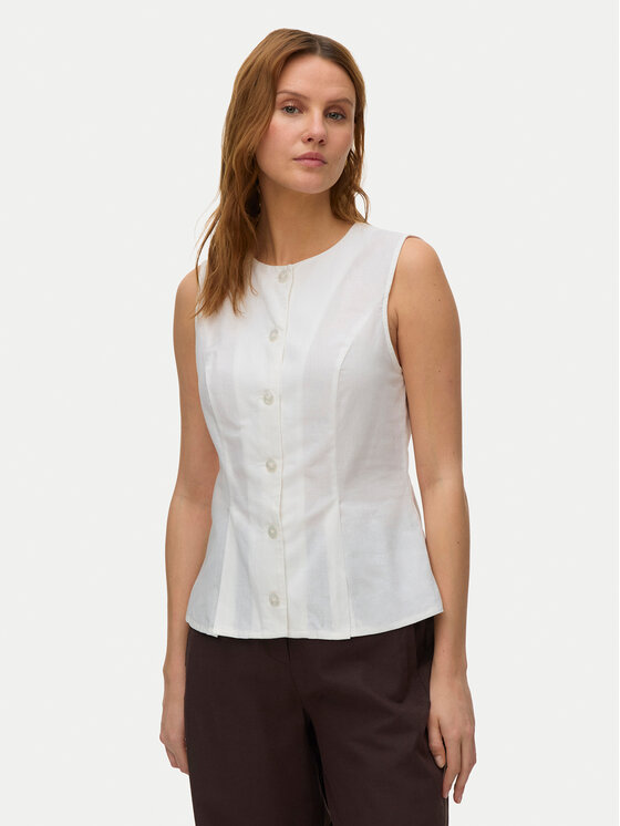 Vero Moda Kamizelka Selma 10345675 Biały Regular Fit