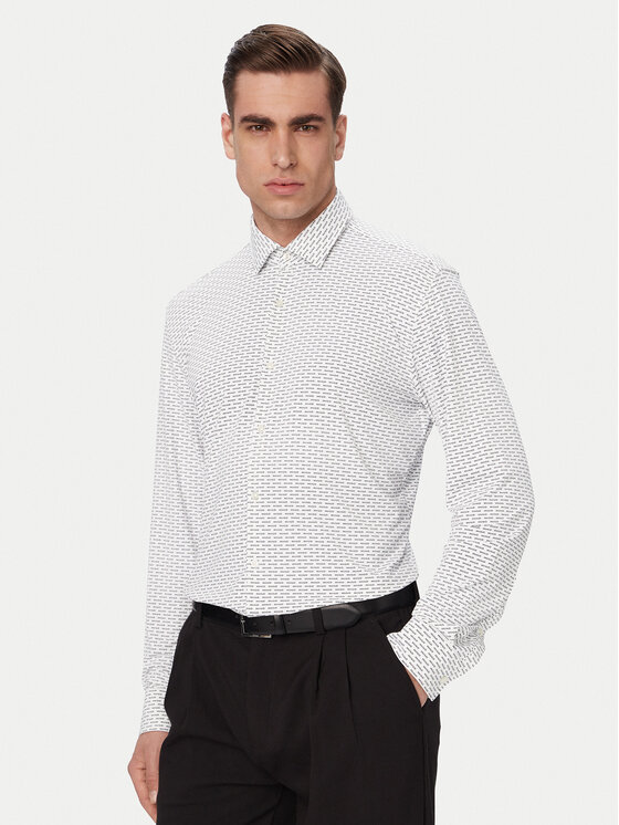 HUGO Koszula Kenno 50561158 Czarny Slim Fit