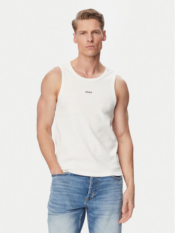 HUGO Tank top Dapota 50563744 Kremowy Slim Fit