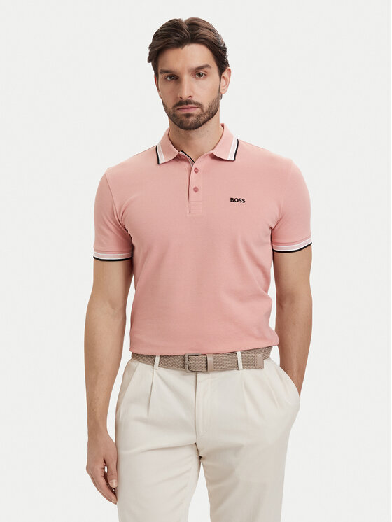 BOSS Polo Paddy 50469055 Różowy jasny Regular Fit