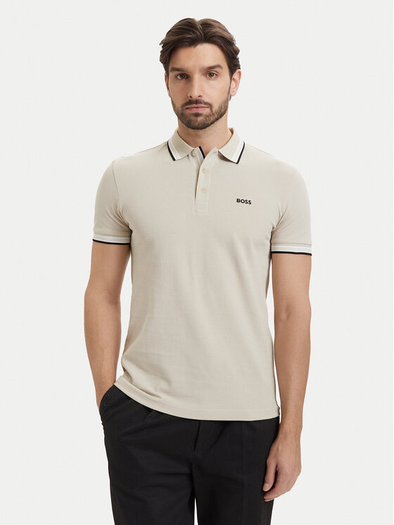 BOSS Polo Paddy 50469055 Beżowy jasny Regular Fit