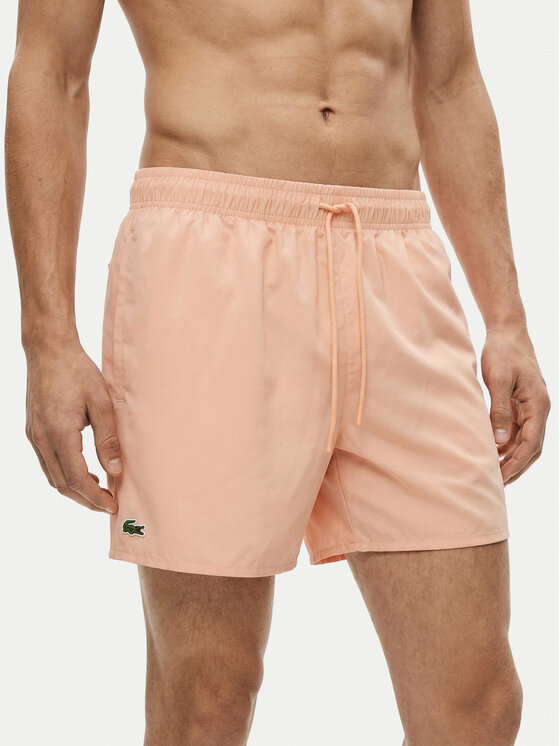 Lacoste Szorty kąpielowe MH6270 Różowy jasny Regular Fit