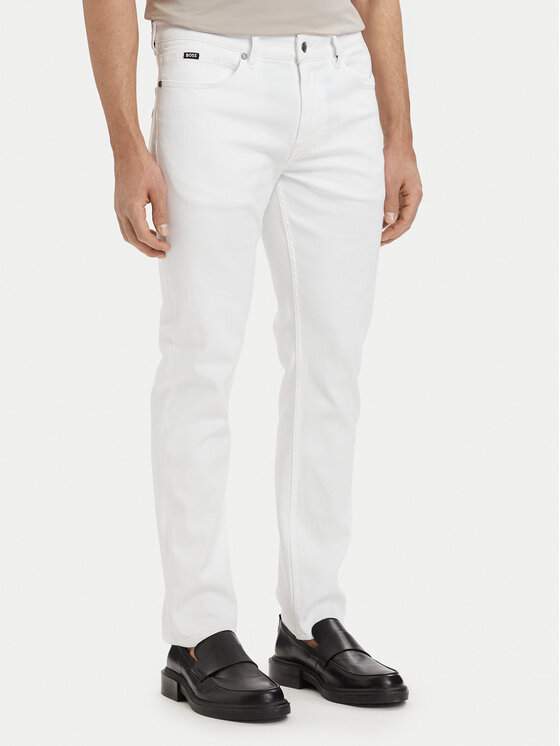 BOSS Jeansy H-Delaware 50561555 Biały Slim Fit