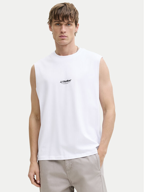 Jack & Jones Tank top Soho 12288001 Biały Relaxed Fit