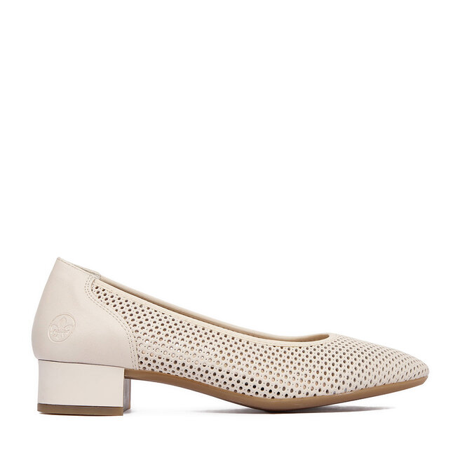 Czółenka Rieker CEO-43459-60 Beżowy jasny