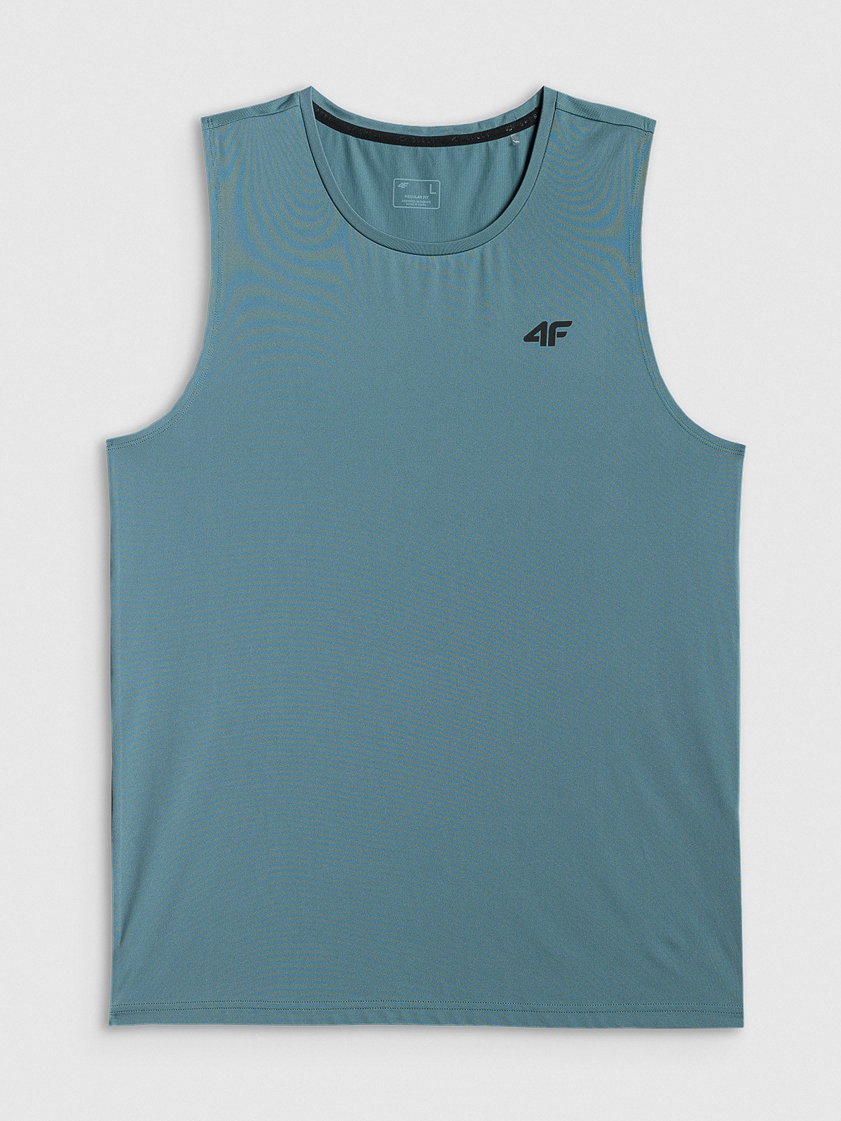 4F Koszulka treningowa regular szybkoschnąca męska - turkusowa XXL