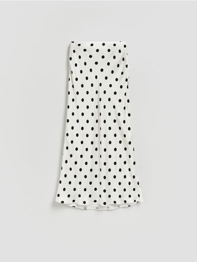 Reserved - Satynowa spódnica maxi - wielobarwny