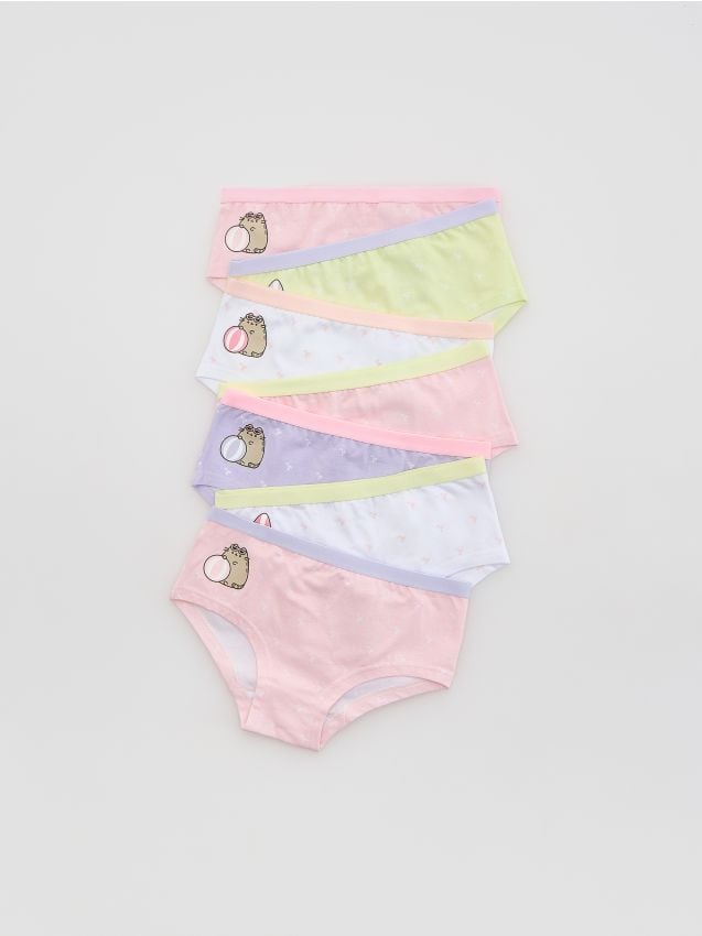 Reserved - Bawełniane majtki Pusheen 7 pack - wielobarwny
