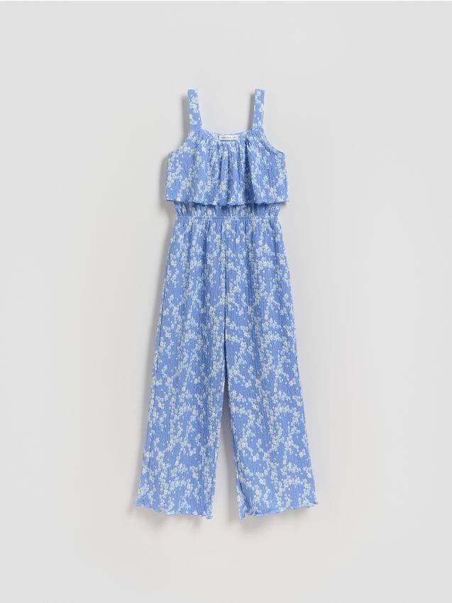 Reserved - Kombinezon w kwiaty - niebieski