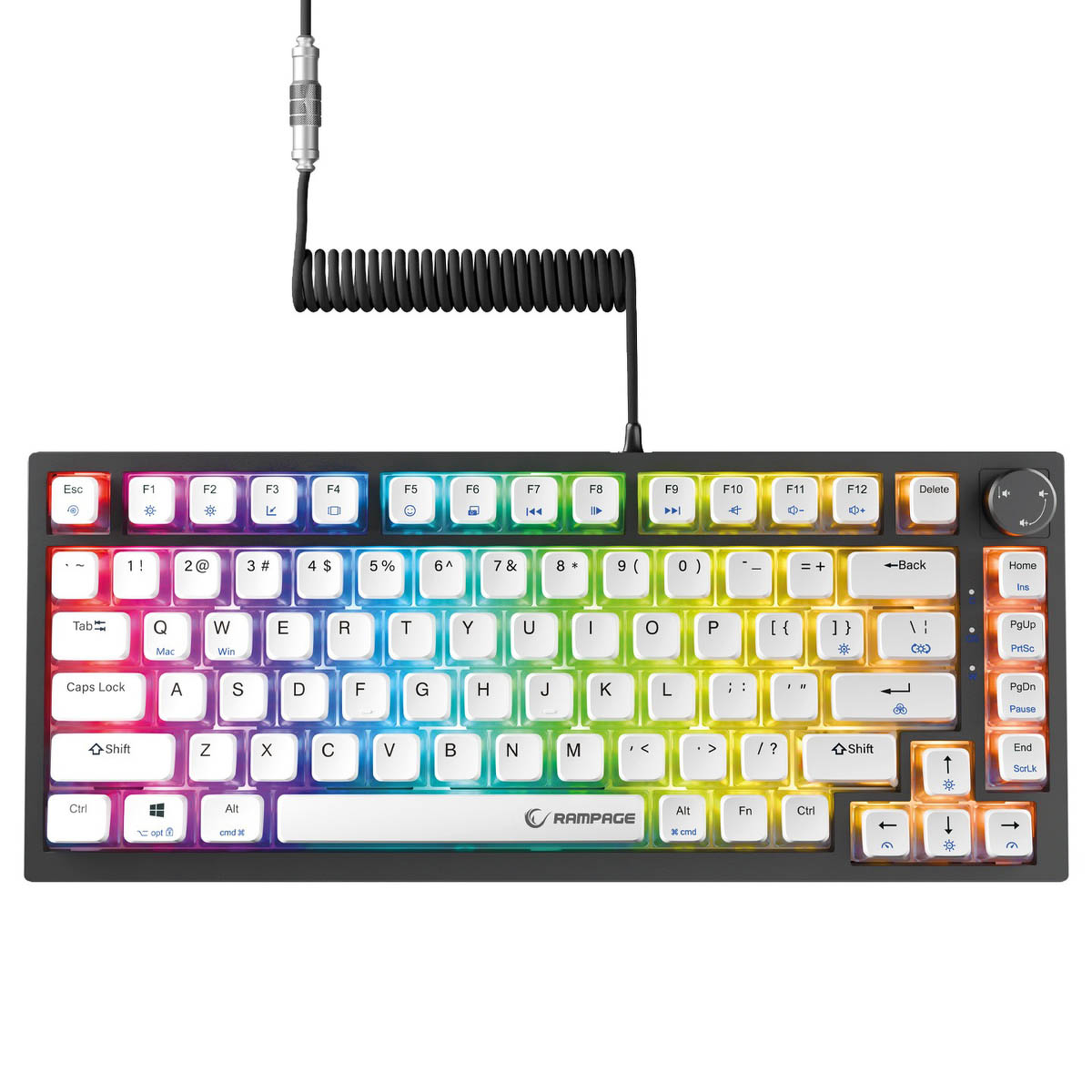 Rampage Klawiatura magnetyczna Zenith Pro 8000Hz, Hall Effect, RGB, Gateron KS-20, czarna ZENITHPROKB-BLACK